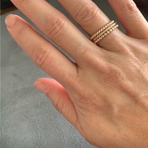 Melanie Auld Stacking Rings Gold Vermeil Size 6